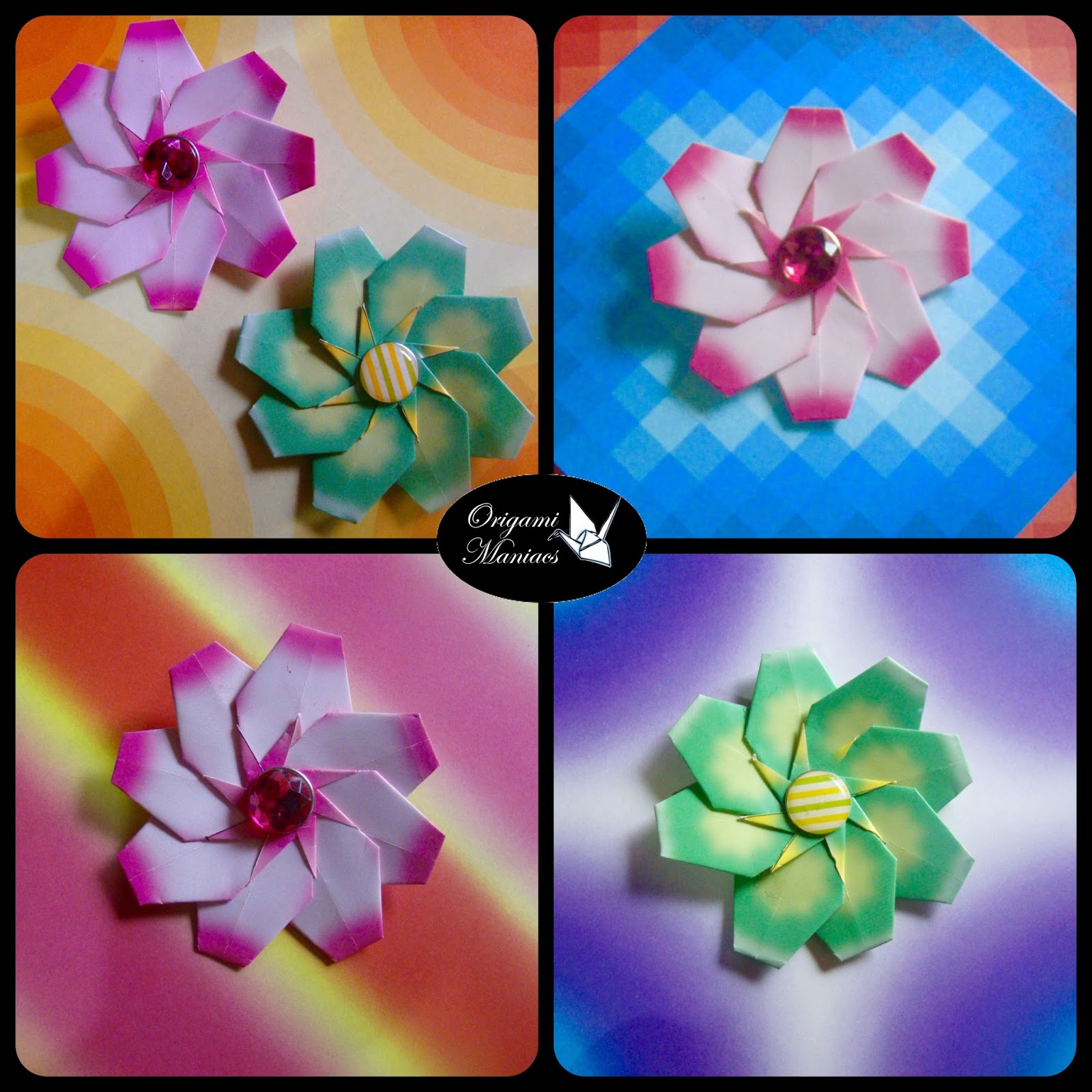 Origami Maniacs Tea Bag Folding Easy Flower/ Flor muy facil de tea