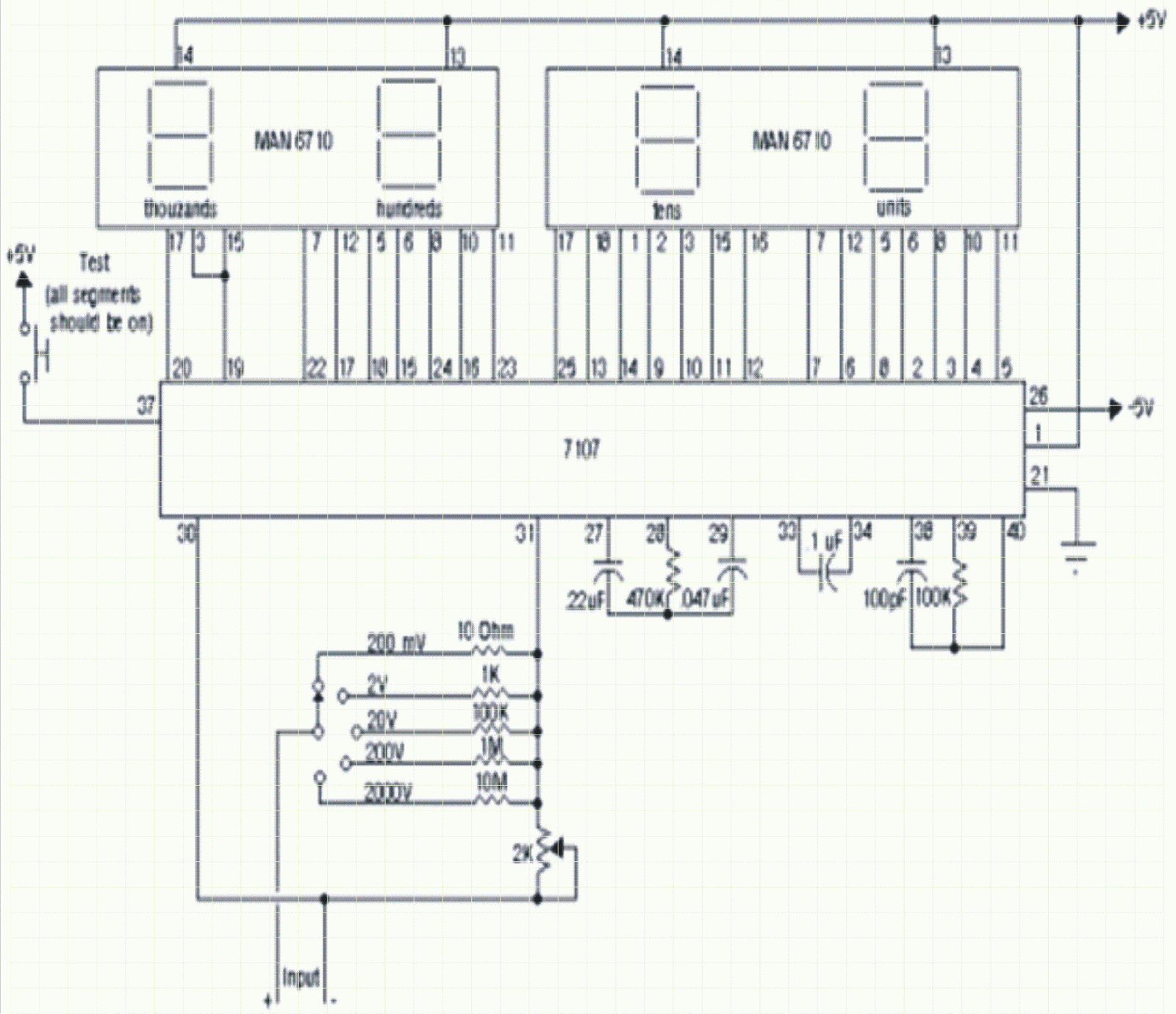 skema diagram digital dc voltmeter - Kelebihan Voltmeter Digital Di...