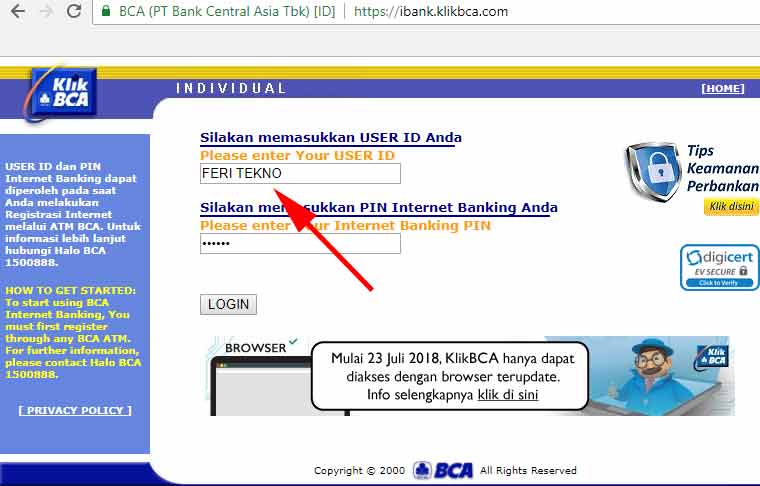 Gambar Cara Mengganti User ID Internet Banking KlikBCA