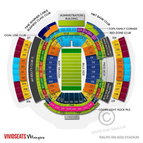 ralph wilson stadium seating chart