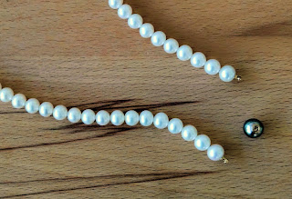 Perlencollier echt gold tahiti