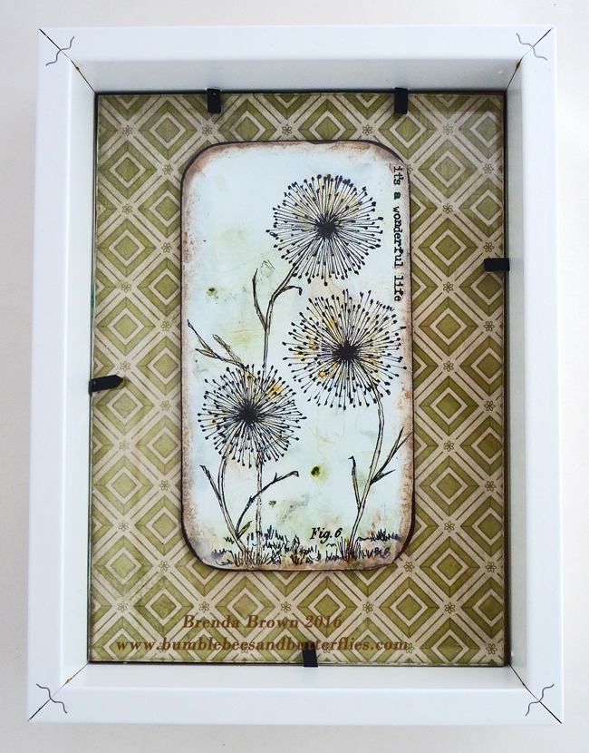 Bumblebees and Butterflies Framed pen and ink over gesso 2