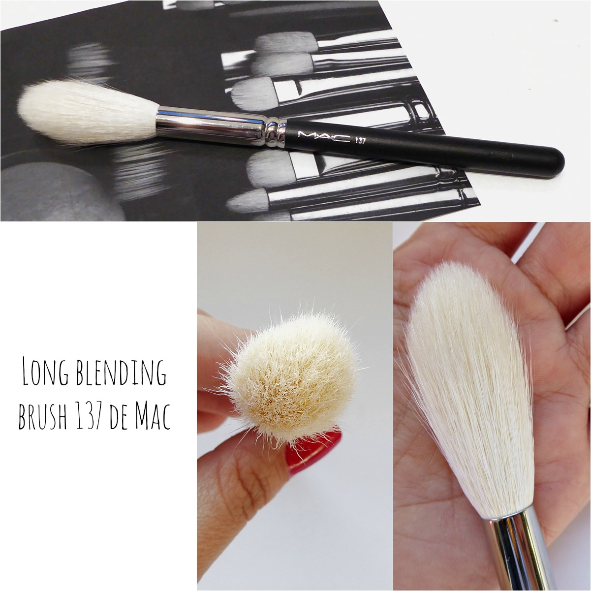 Long blending brush 137 de Mac, una brocha para colorete e iluminador