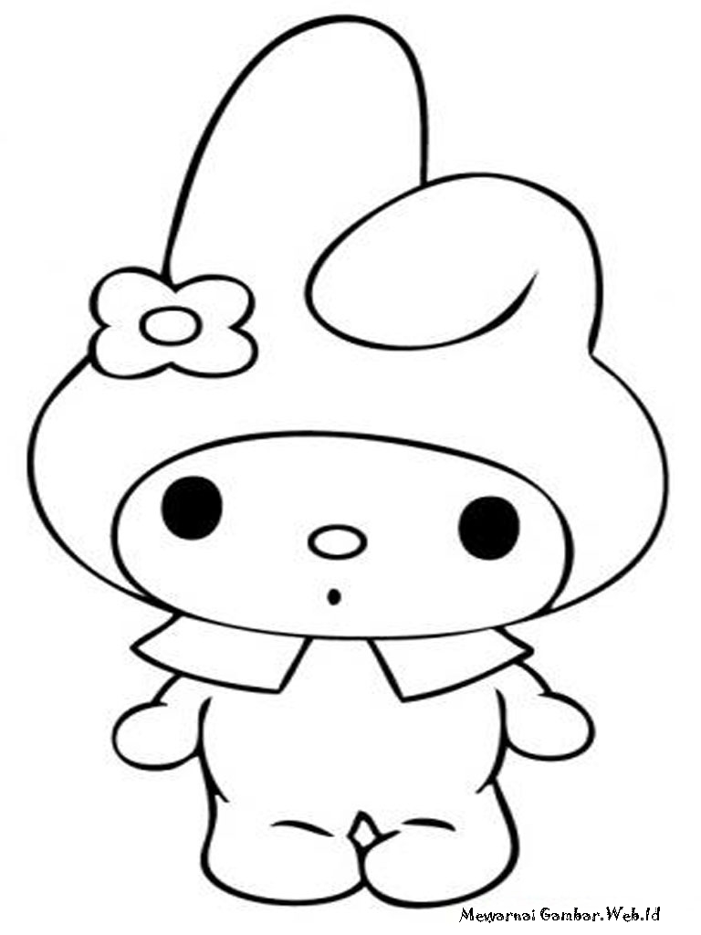 Mewarnai Gambar My Melody Mewarnai Gambar