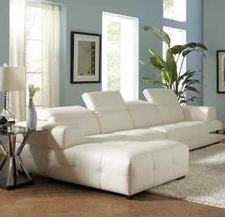 Coaster Home Furnishings White Leather sofa - www.leovandesign.com