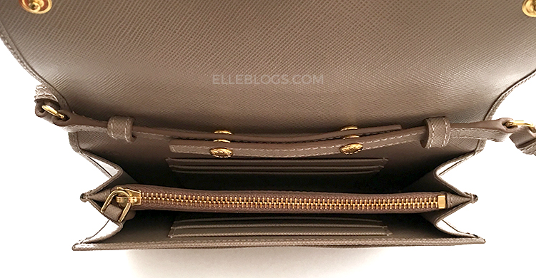 Prada Saffiano Continental Wallet on Chain Bag (SHF-SzvpEr)