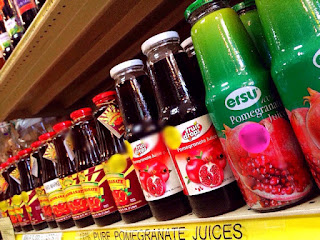     Pomegranate juice is made from the fruit of the pomegranate. It is used in cooking both as a fresh juice and as a concentrated syrup, particularly in Persian Cuisine.
