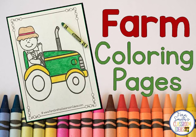 You will LOVE the 28 Farm and Farm Animals coloring pages that come in this Fall coloring pages resource! Terrific for a daily coloring page OR have a parent volunteer bind them into a COLORING BOOK for your students. Your students will ADORE these coloring pages because of the cute, cute, cute graphics! Your students can also draw in a FARM background and write about their coloring book page on the back. Use these coloring pages for all sorts of jumping off points for older students to use during their creative writing lessons! Add it to your plans to compliment any Fall Farm Unit! Download these 28 Coloring Book Pages for some INSTANT Fall Farm Coloring Joy in your home or classroom!