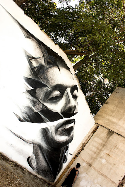 Street Art Collaboration By iNO and George Kavounis In Athens, Greece 3