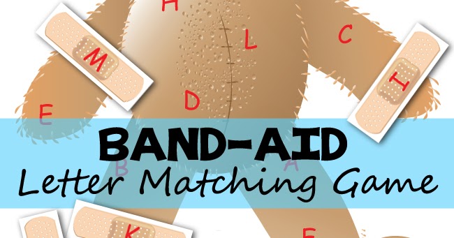 Band-Aid Bear Alphabet Matching | Totschooling - Toddler, Preschool