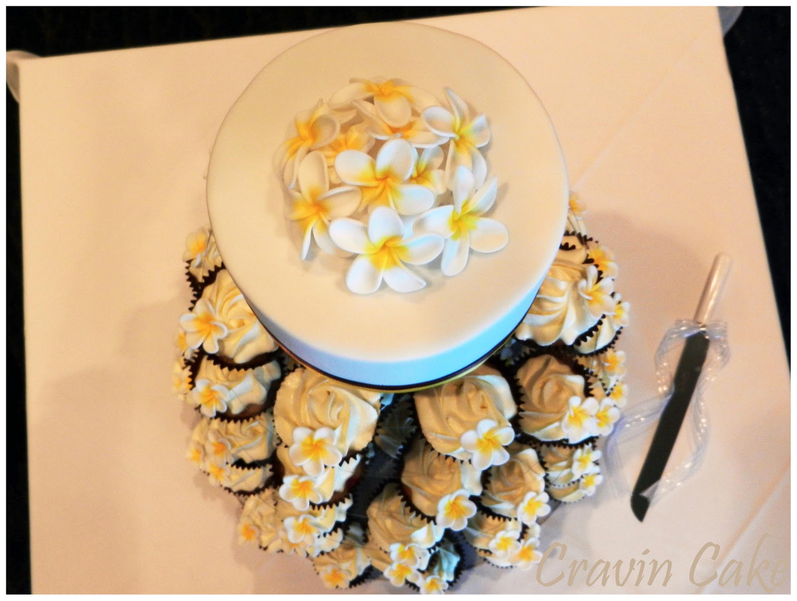 Cravin Cake Frangipani Wedding Cupcake Tower