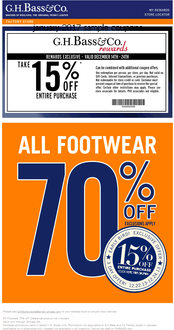 Printable coupons bass shoes