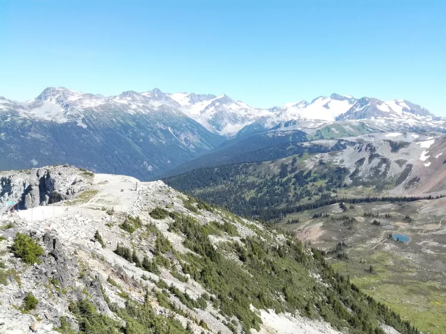 View of mountain range in Whistler