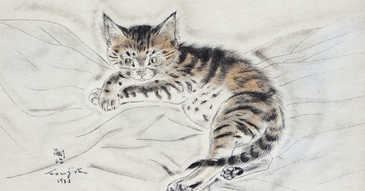 藤田嗣治 マッチ箱 羅巴雲 らぱん 猫の絵