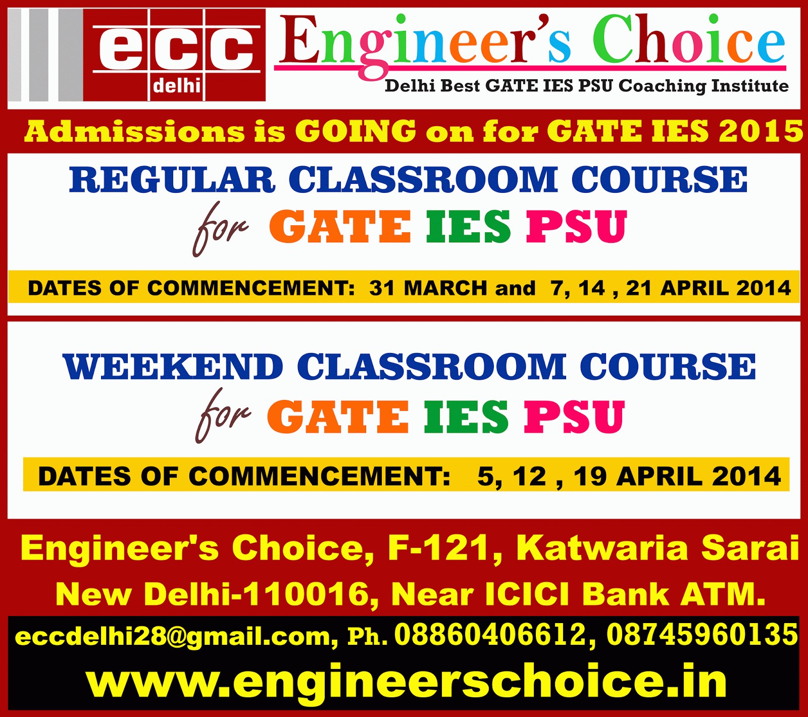 GATE COACHING IN DELHI intelligence overview