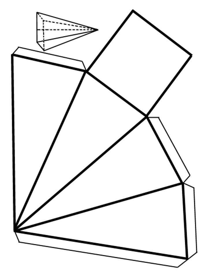 Tiempo de Tareas Piramide Cuadrangulara para imprimir y armar Tiempo de Tareas Piramide Cuadrangulara para imprimir y armar