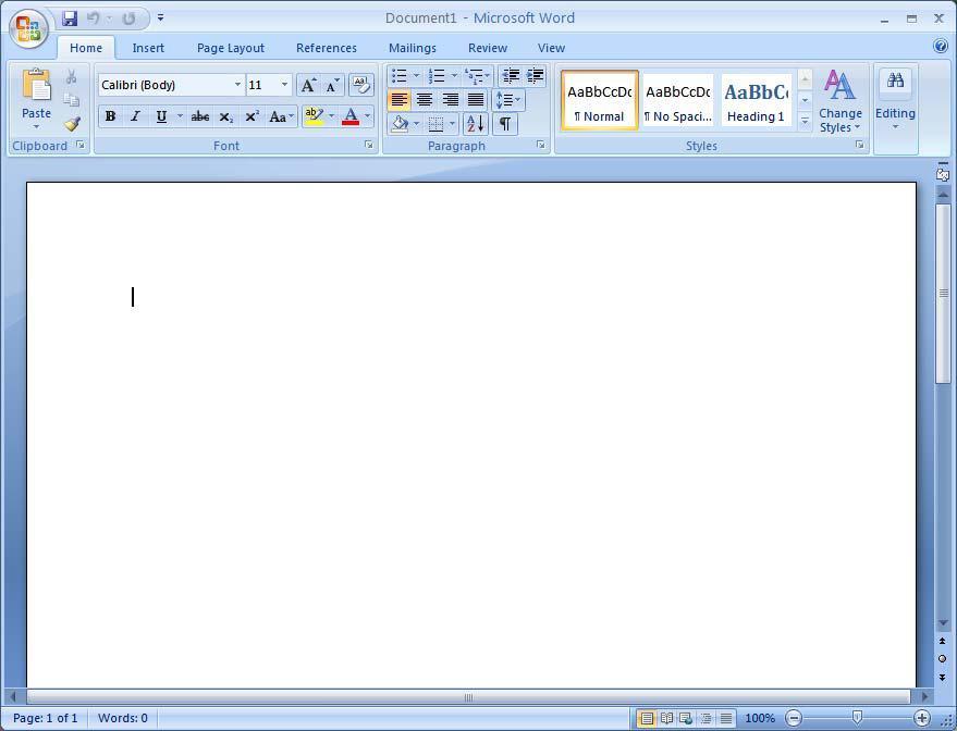 Creating a New Document In Microsoft Word 2007 ~ Tutorial MS Word