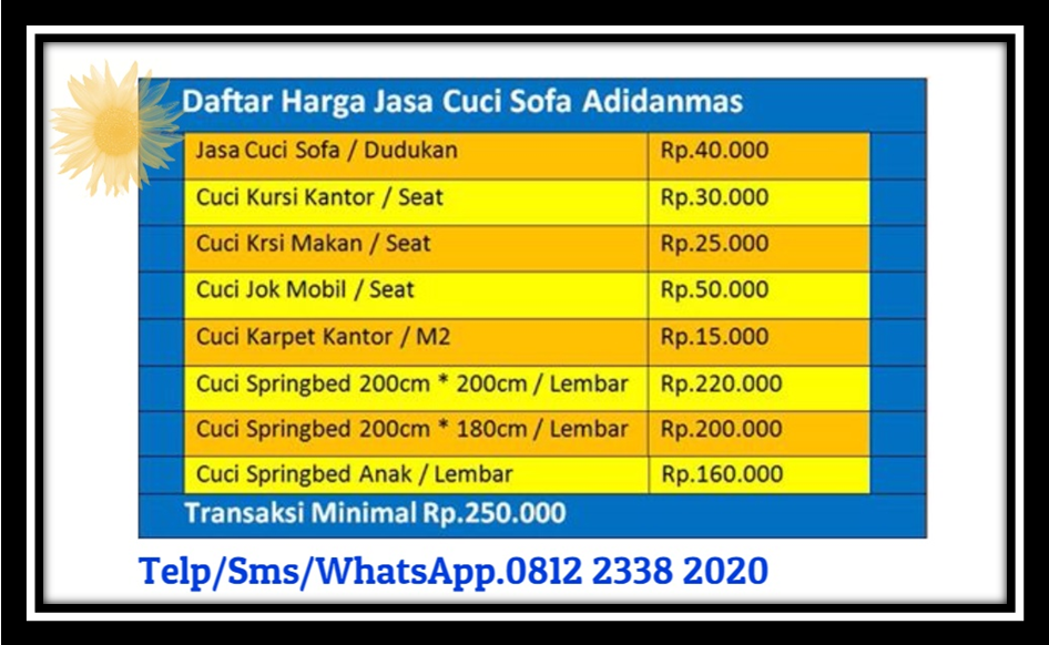 Jasa Cuci Sofa Kelapa Gading  | 0812 2338 2020 | Cuci Springbed Jakarta Utara