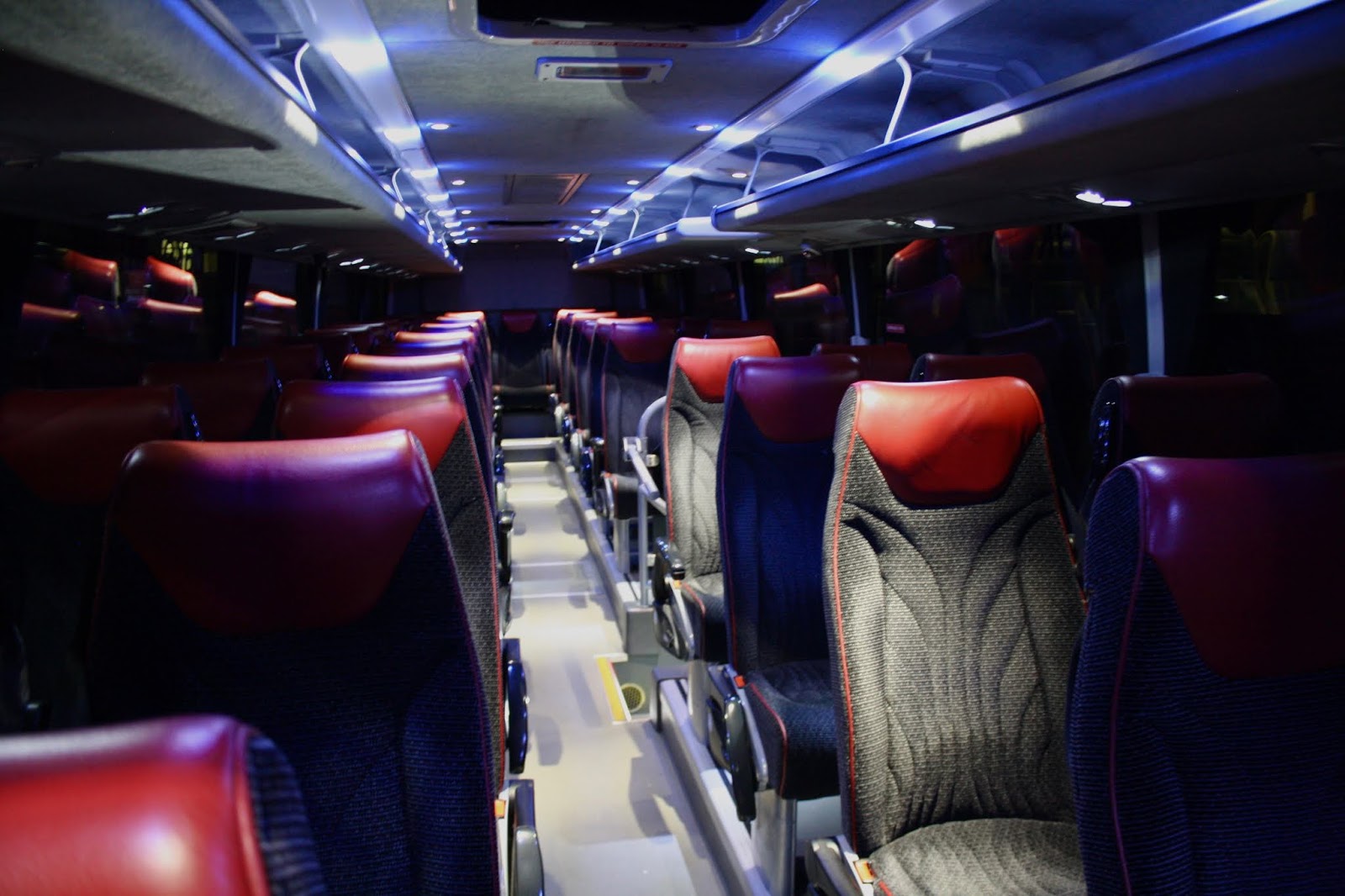 Interior of Oxford Bus Company's X90 coach