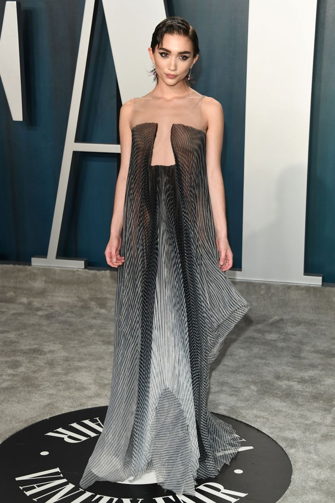 Red Carpet Dresses: Rowan Blanchard - Vanity Fair Oscar Party 2020