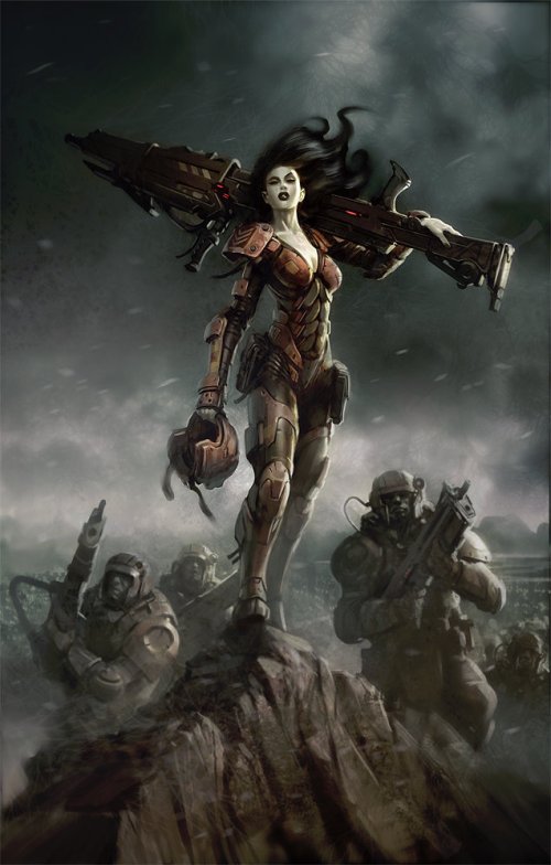 As sombrias ilustrações de ficção científica de Daryl Mandryk Daryl Mandryk artstation arte ilustrações ficção científica sombrio robôs futuristas alienígenas