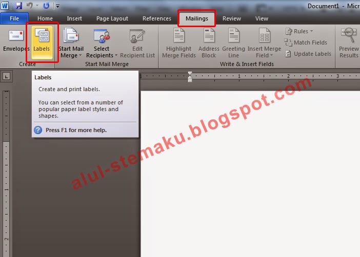 Cara Membuat Label Undangan Sesuai Ukuran (Ms Word) Alul