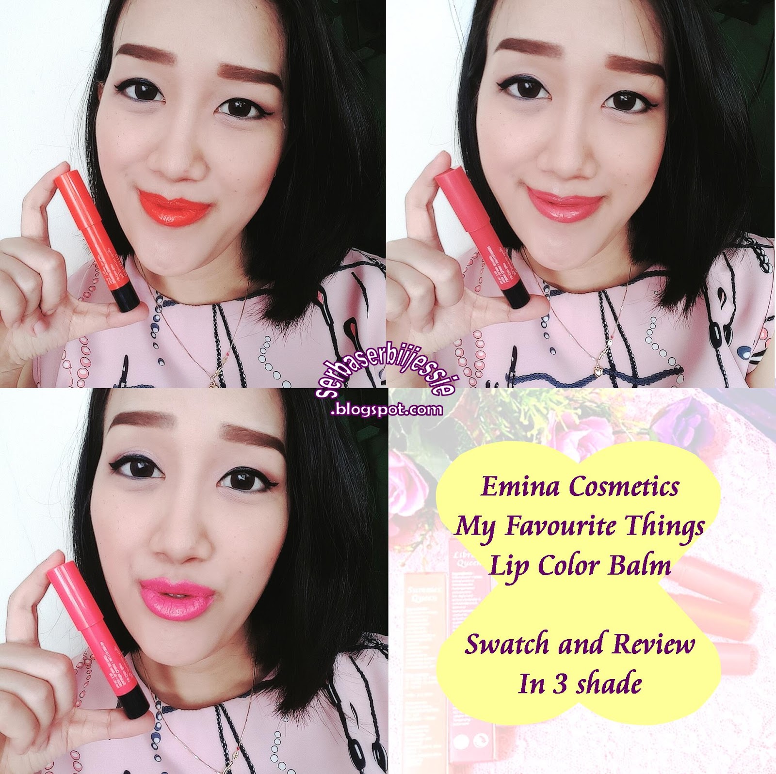 Review and Swatch Emina My Favourite Things Lip Color ...