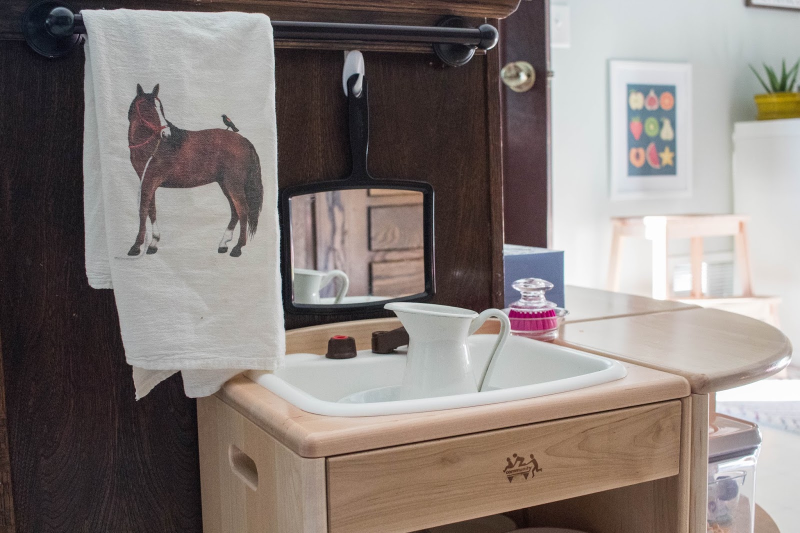 play kitchen with running water