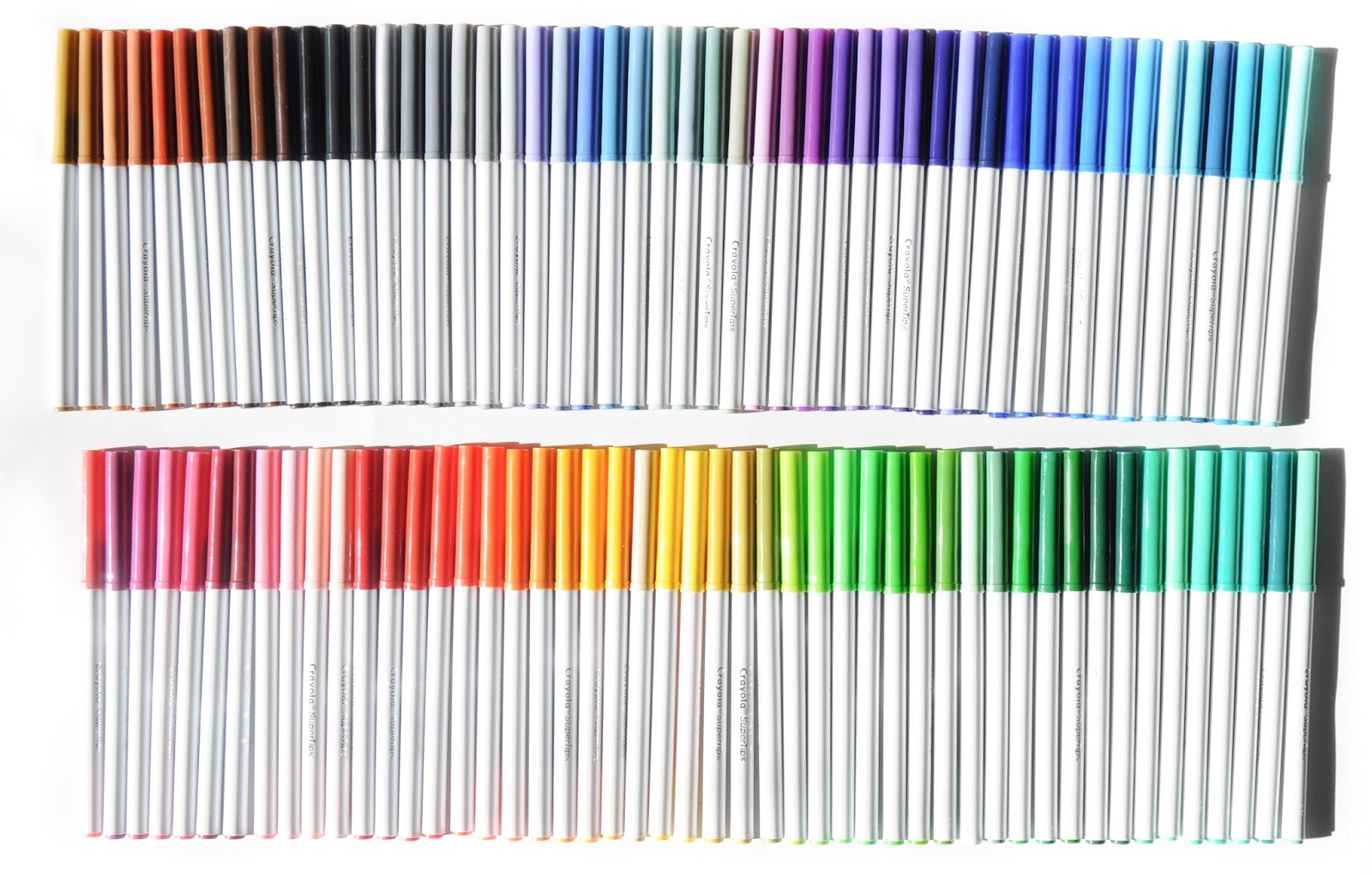 Free Color Chart for Crayola Super Tips Markers ~ Adult Coloring Tutorial