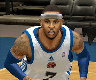NBA 2K13 Carmelo Anthony Cyber Face Mods