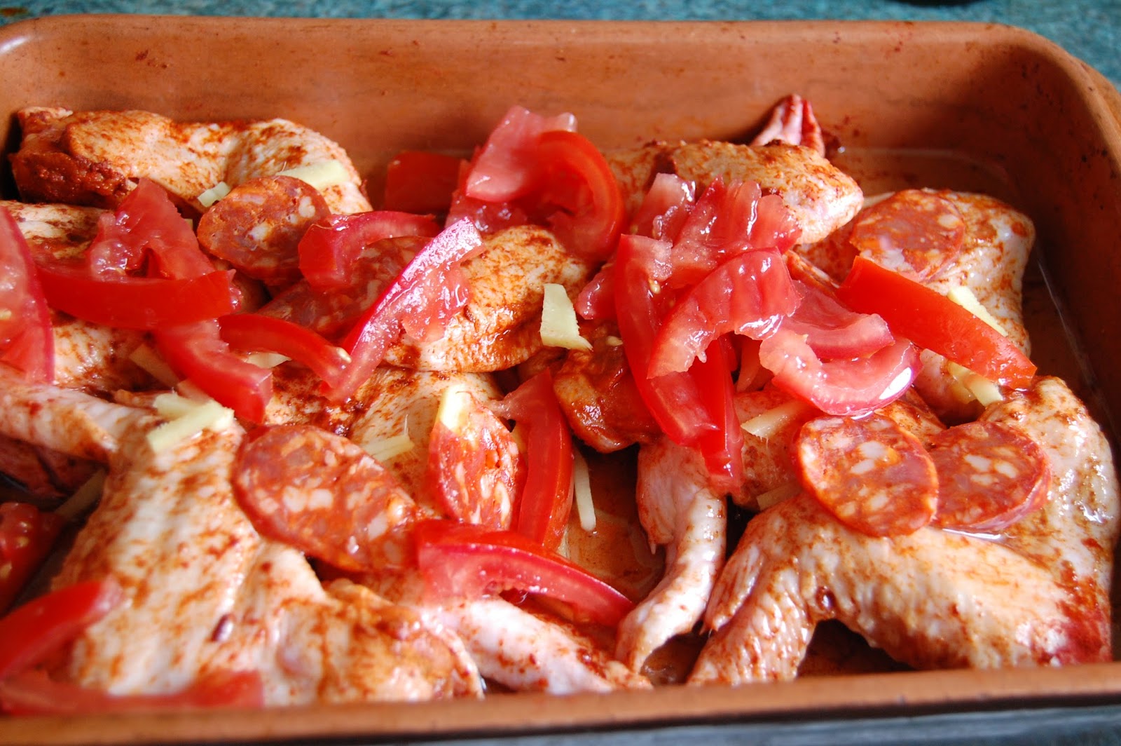 mugofstrongtea Chicken wings Spanish style.