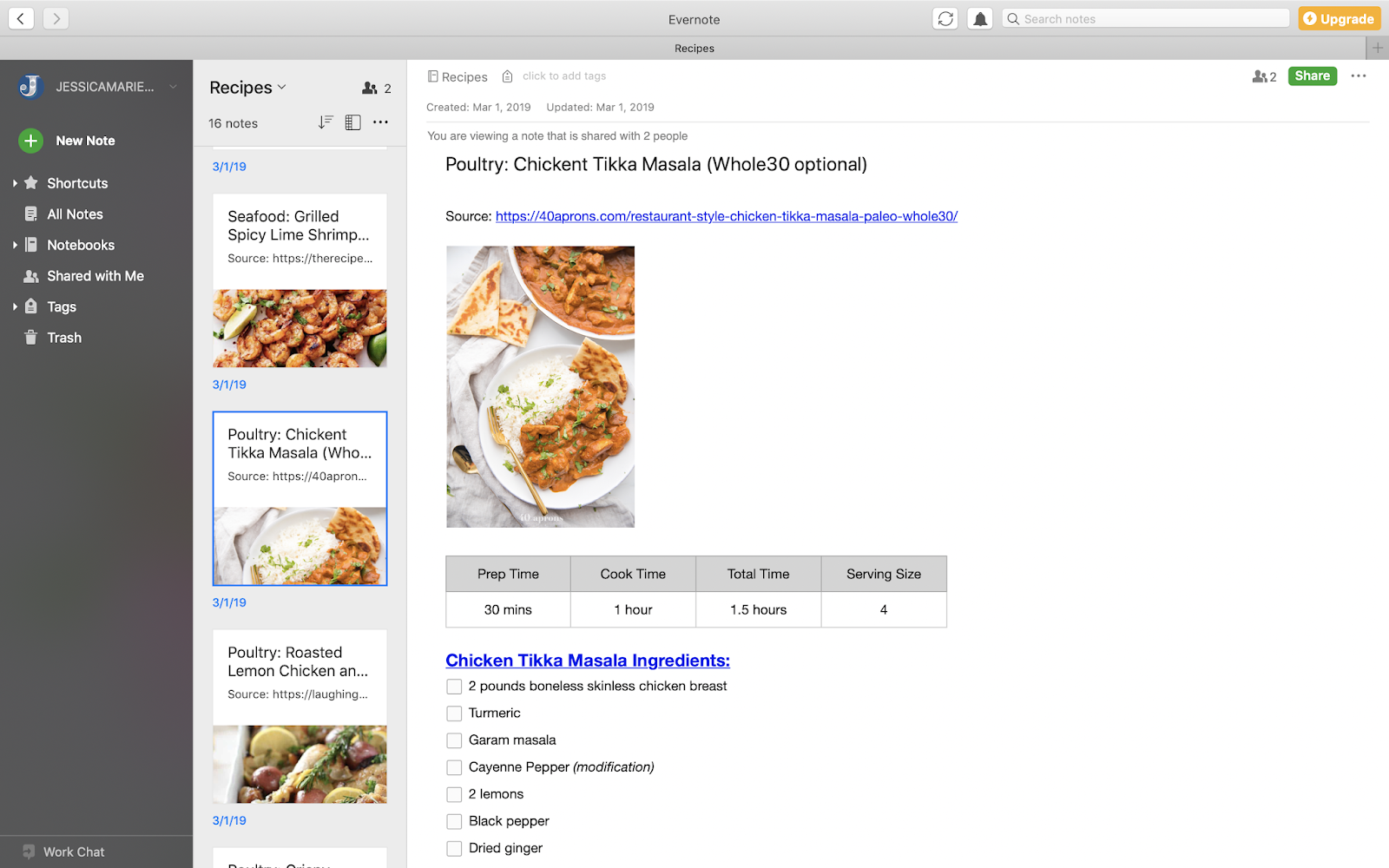 How I Create My Weekly Meal Plan and Grocery List in Evernote