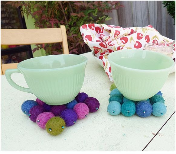 How to Make Felt Ball and Beaded Coasters The Beading Gem's Journal