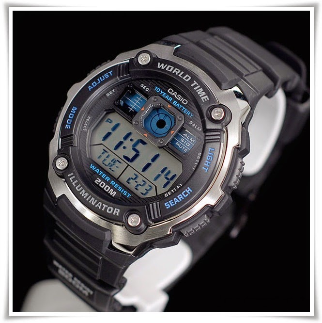 Jam tangan digital pria casio original garansi resmi 1 tahun AE 2000W 1AV