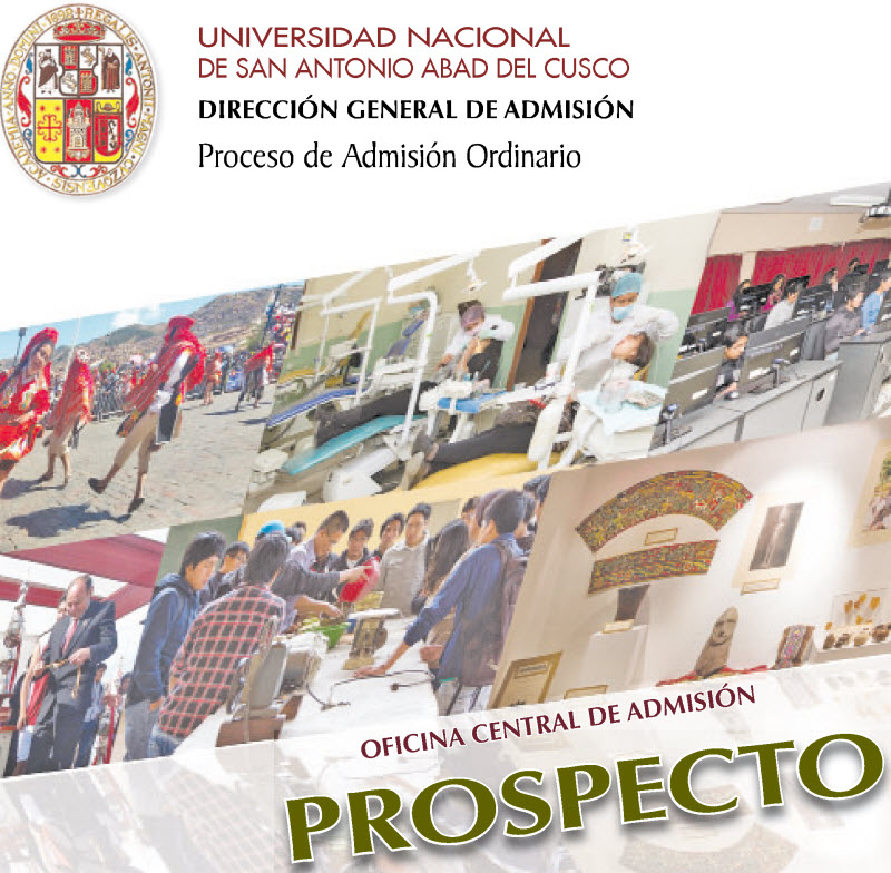 PROSPECTO UNSAAC ADMISIÓN 2023 UNIVERSIDAD SAN ANTONIO DE ABAD DEL