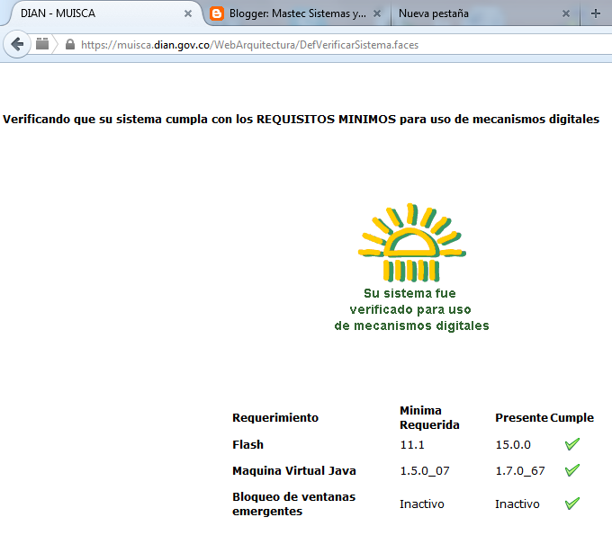 Mastec Sistemas y Tecnologia S.A.S Error al Firmar Documento DIAN