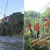 Hanging bridge na ipinalit sa tulay na lubid malapit ng matapos