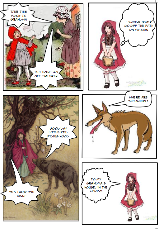 5Media_Language_and _Multiliteracies_group 5: Little Red Riding Hood comic