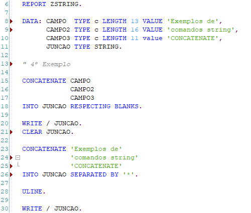 Strings e seus comandos - CONCATENATE