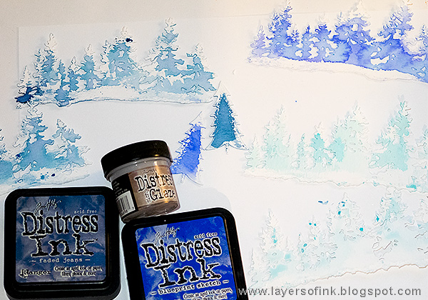 Layers of ink - Narnia December Daily Journal by Anna-Karin Evaldsson, with Sizzix Christmas dies by Tim Holtz