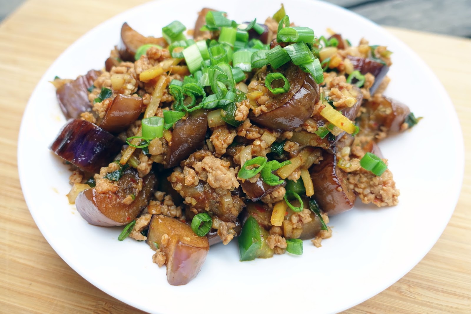 Chinese Eggplant Pork in Garlic Sauce Kathy Nom Nom