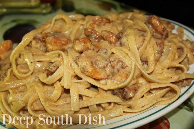 Deep South Dish Shrimp Fettuccine Alfredo