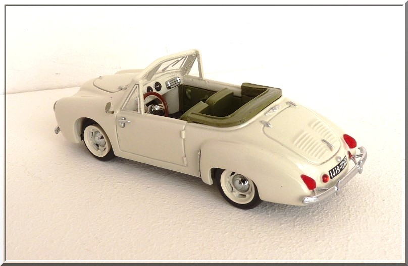 Miniature Miniacars 43 - Renault 4 CV Cabriolet Duriez 1950 - 1/43 - Occasion (Boîte Vitrine)