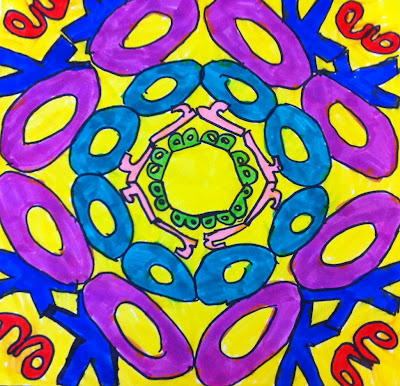 artisan des arts: Name kaleidoscope art - Grade 4/5/6
