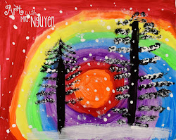 winter paintings tree pine 2nd projects themed