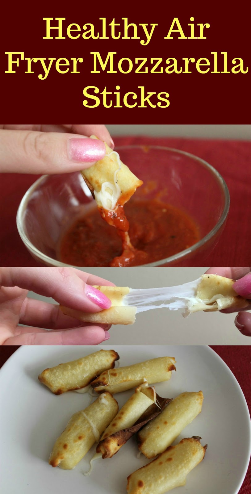 Healthy Air Fried Mozzarella Sticks My Girlish Whims