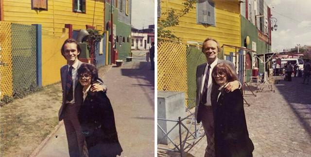 Casais que recriaram a mesma foto, o antes e hoje elfandarilha