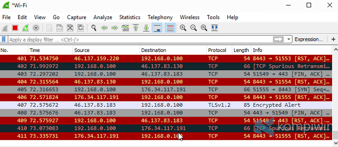 wireshark disadap