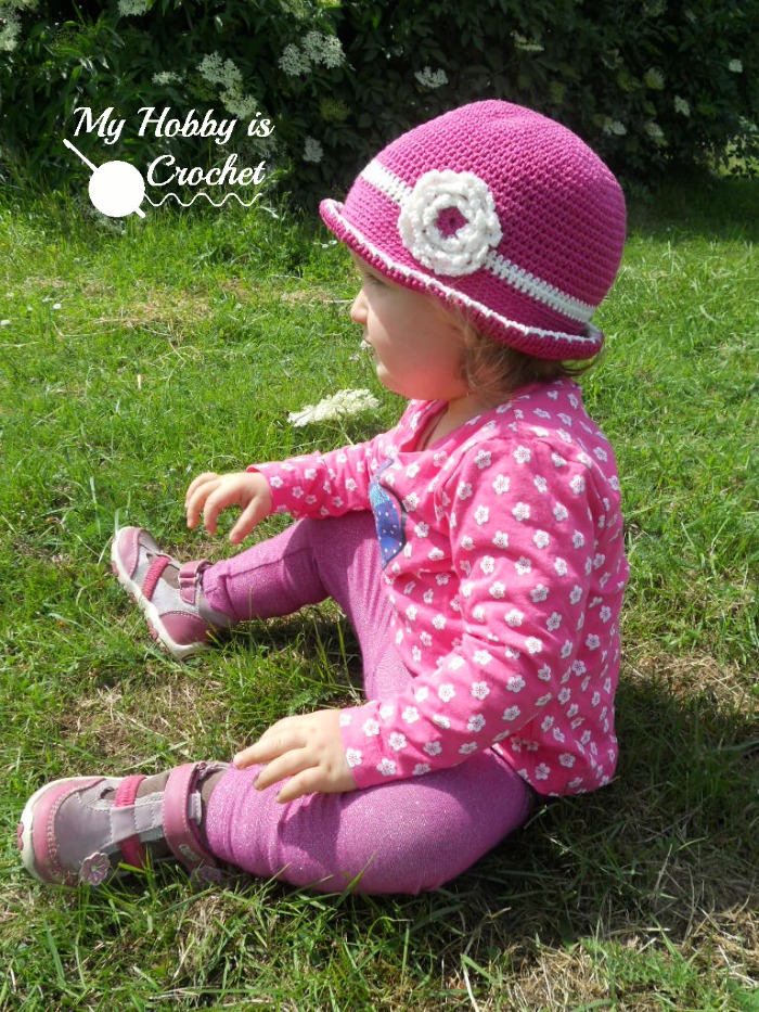  Toddler Cotton Sun Hat  - Free Crochet  Pattern with Tutorial 