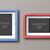 Portrait and Landscape Wood Frame Mockup